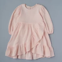 22056 Платье для девочки муслин розовый 